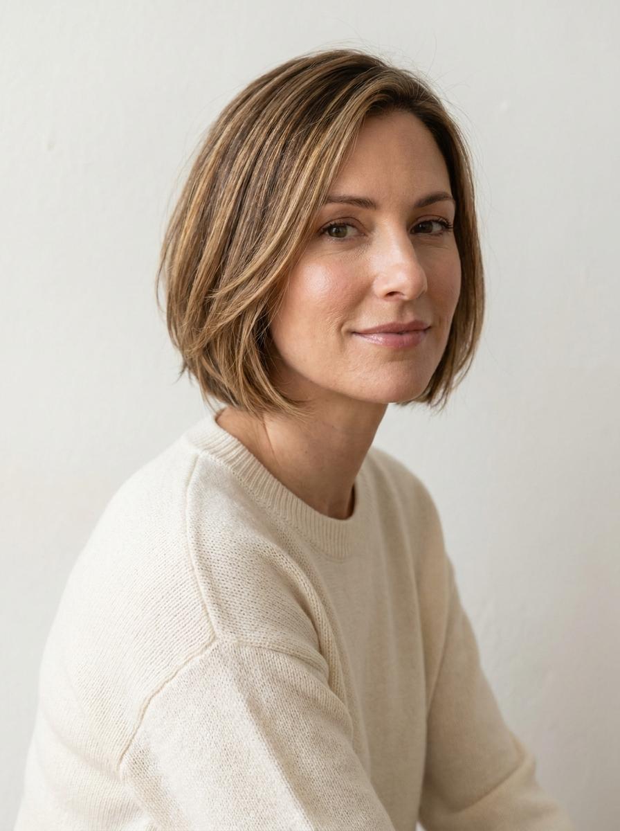 Kurzhaarfrisur mit Highlights - moderne Kurzhaarfrisur für Damen